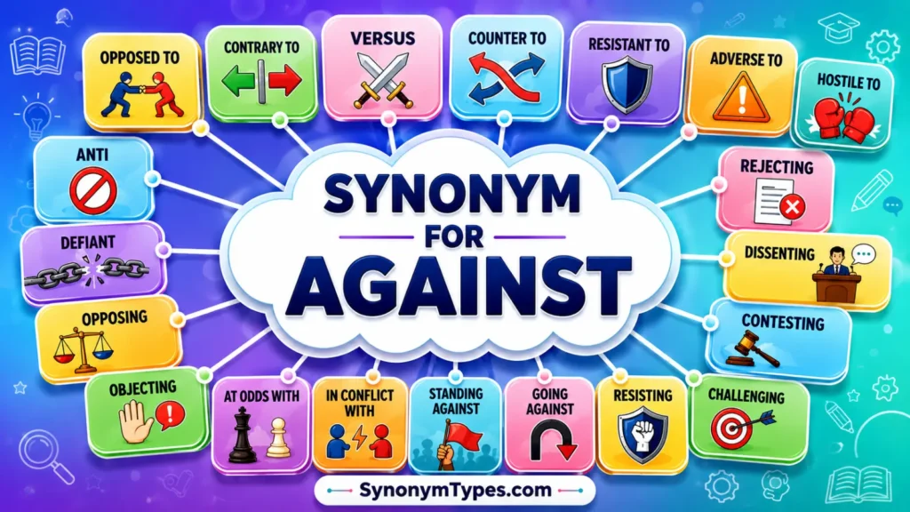 Synonym for Against: 40 Expert Word Choices