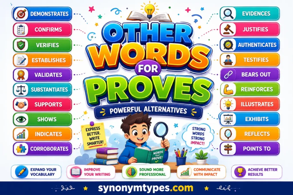 Other Words for Proves: 40 Powerful Alternatives
