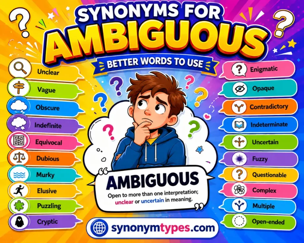 Synonyms for Ambiguous: Best Alternatives Explained
