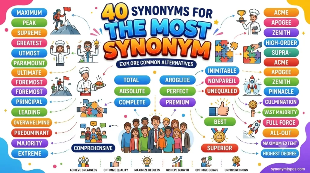 The Most Synonym: 40 Better Alternatives for Powerful Writing
