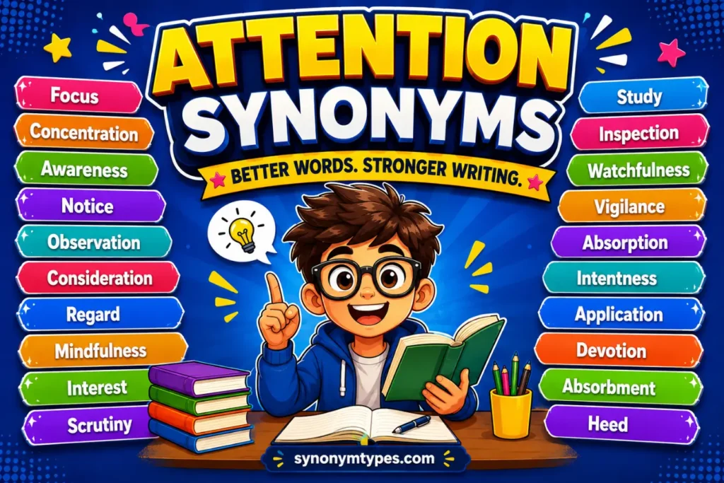 Attention Synonyms: 40 Best Alternatives, Meanings & Examples