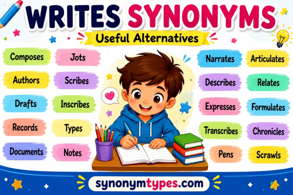 Writes Synonym: 40 Other Words for Writes in an Essay