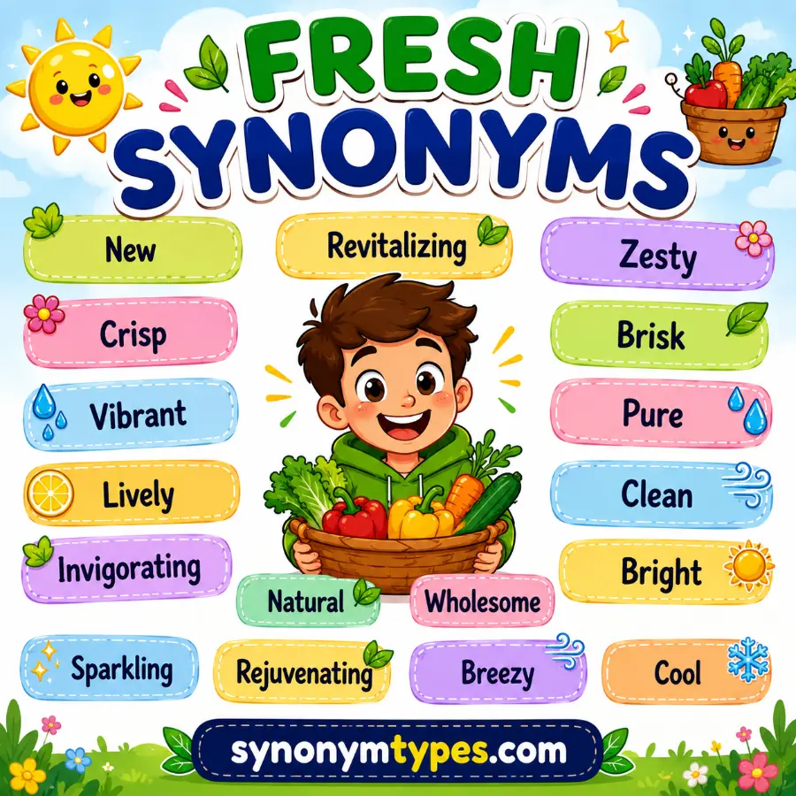 Fresh Synonyms: 40 Alternatives With Examples