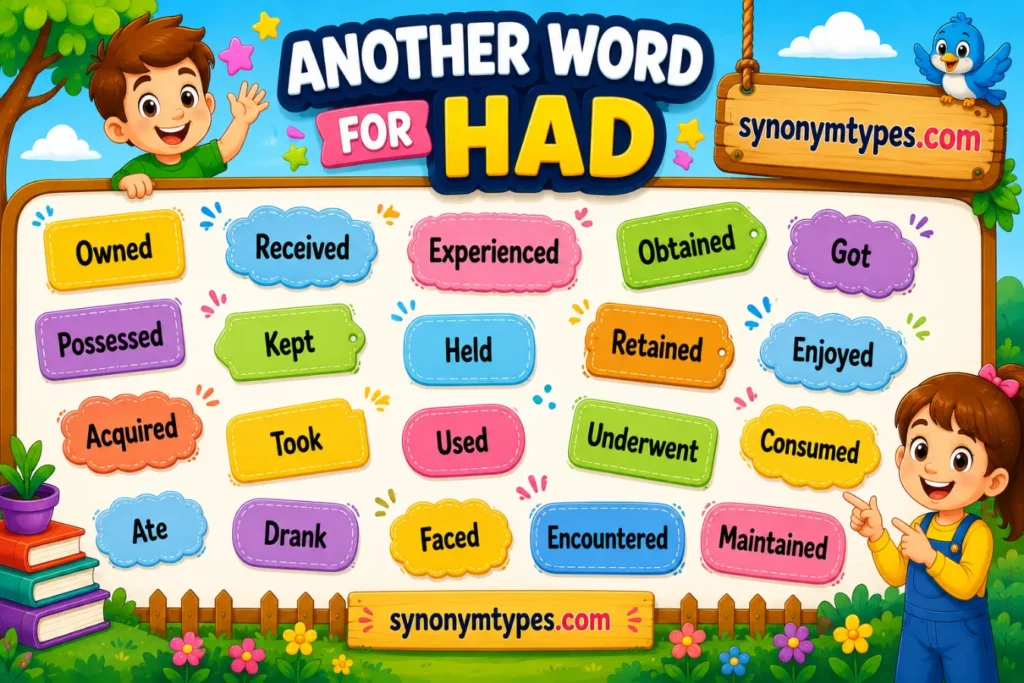 Another Word for Had: 40 Powerful Alternatives