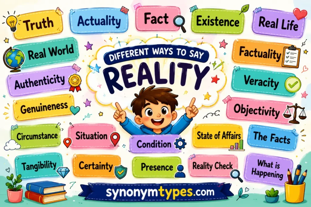 Another Word for Reality:40 Synonyms With Meanings & Examples
