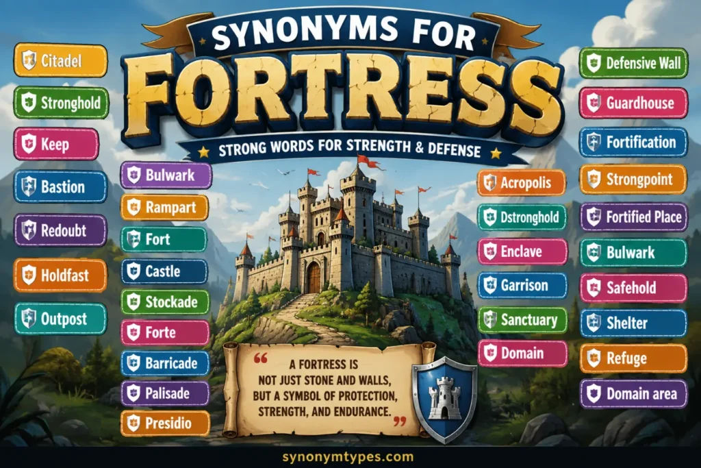 Synonyms for Fortress: 40 Powerful Word Choices
