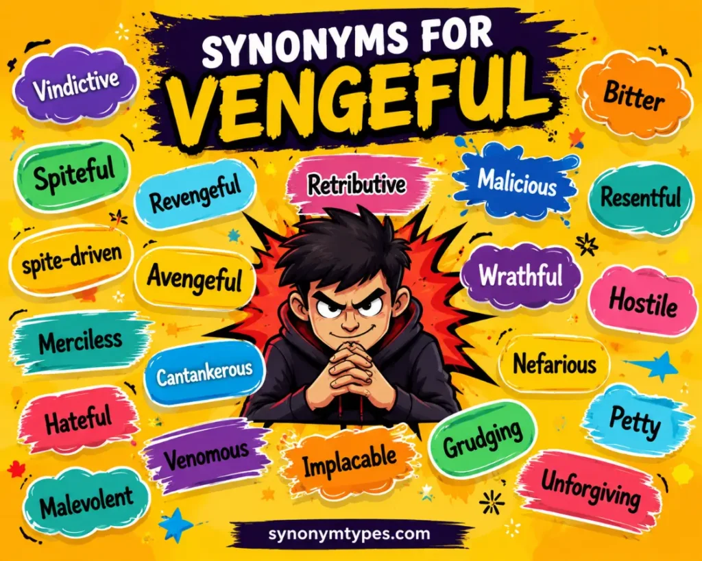 Vengeful Synonym Guide: 40 Strong Alternatives for Writers