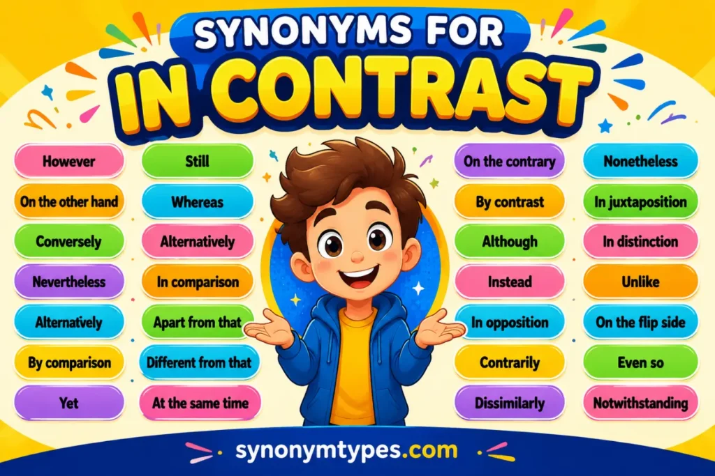 Another Word for In Contrast: 40 Powerful Synonyms & Examples