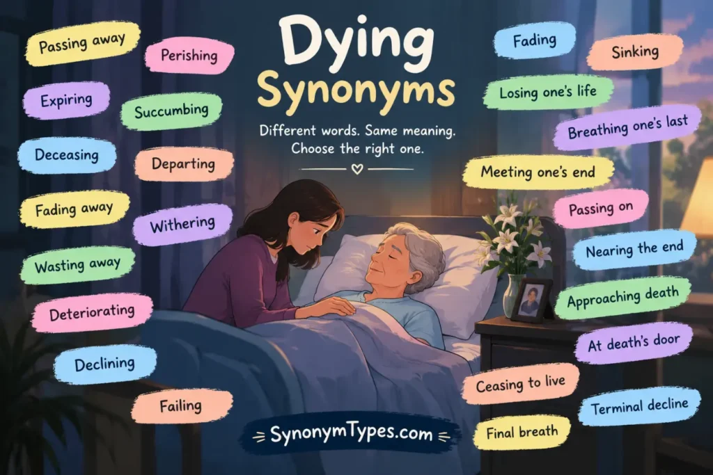 Dying Synonym: 40 Similar Words Explained
