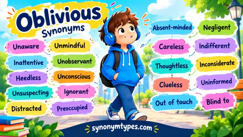 Oblivious Synonym: 40 Similar Words With Meanings