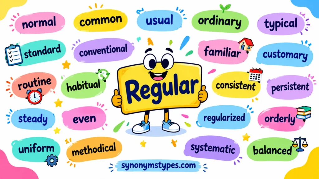 Regular Synonym: 40 Similar Words With Meanings